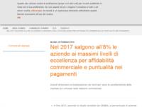 Nel 2017 salgono all’8% le aziende ai massimi livelli di eccellenza per affidabilità commerciale e puntualità nei pagamenti