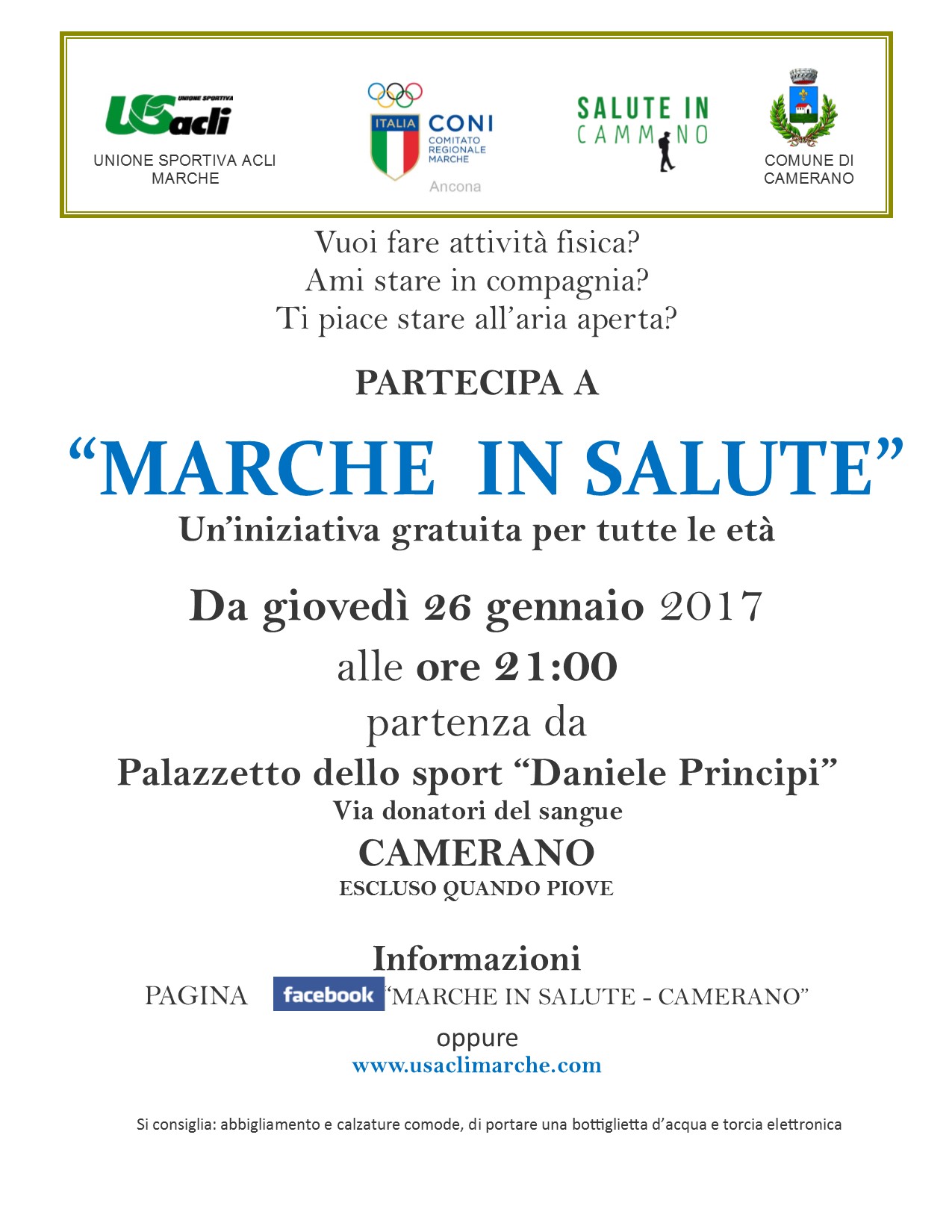 "Marche in salute" riprende a Camerano - informazione.it (Comunicati Stampa)